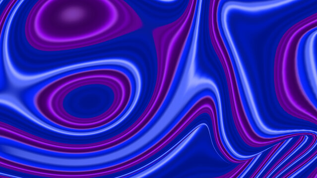 Waving Colorful Liquid. Abstract Holographic Background of Wavy Dynamic Neon Surface.
