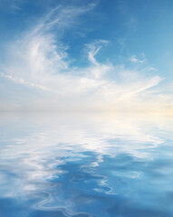 Sky background and water reflection. - 744745386