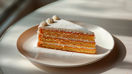 piece of cake on a plate