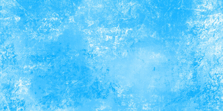 Blue stucco wall background sparkling ice texture. rough abstract wall texture decorated in blue.