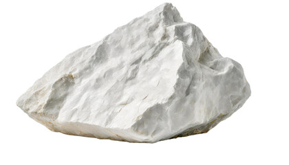 White marble rock isolated on a transparent background.