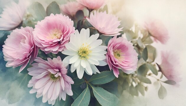 bouquet of pink chrysanthemums