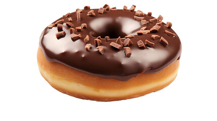 Tempting Chocolate Donut on Transparent Background - Irresistible Sweet Treat for Indulgence and Dessert Cravings