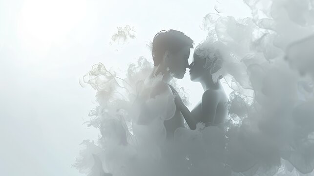 whispers of heaven: couples in a cloud of love and serenit