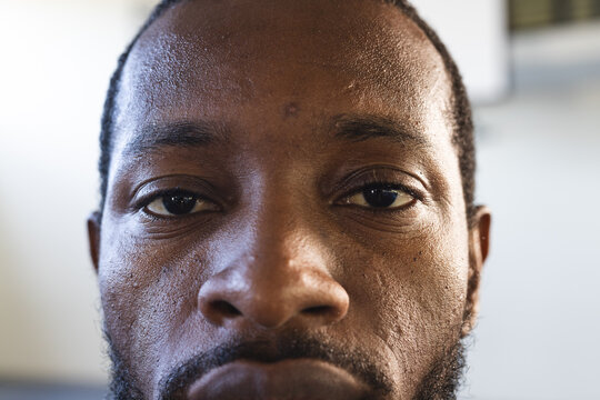 Close-up of an African American man's face