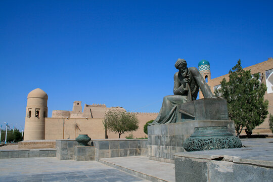 Muhammad ibn Musa al-Khwarizmi Monument, historic city centre Khiva