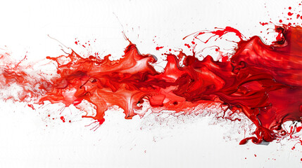 paint diluted in water on a white background