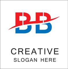 BB Illustration Letter Initial Logo Design Vector