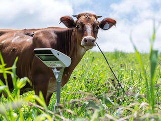 Livestock tracking system animals monitored for health and location smart ranching
