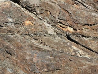 Sedimentary rock texture, natural background. Great Smoky Mountains National Park, Tennessee.