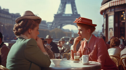 Timeless Parisian Cafe Culture in the Shadow of the Eiffel Tower