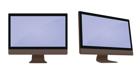 Computer monitor screen. vector illustration