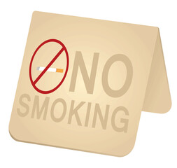 No smoking rectangle sign. vector