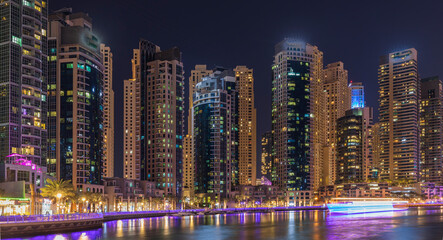 Dubai Marina at night - 744755965