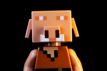 Obraz premium LEGO Minecraft mob with Pig face