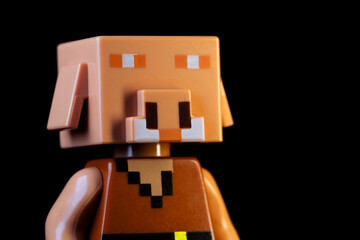 Obraz premium LEGO Minecraft mob with Pig face
