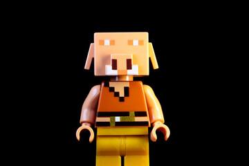 Obraz premium LEGO Minecraft mob with Pig face