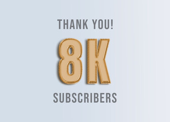 8K Youtube Subscirber Banner 