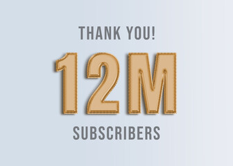 12M Youtube Subscirber Banner 