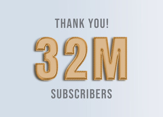 32M Youtube Subscirber Banner 