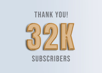 32K Youtube Subscirber Banner 