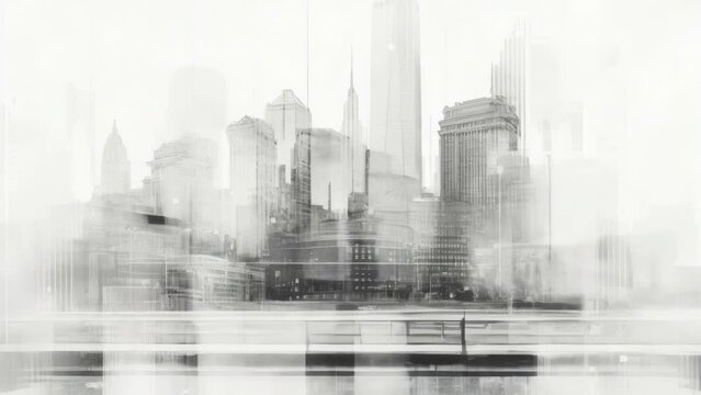 A stunning black and white photo of a city skyline. Perfect for urban design projects.