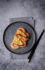 Korean baked sausage bread Hotdog