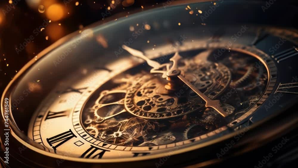 Fototapete close up of a clock face with a blurry background. suitable for time management concepts.