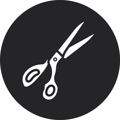 Scissors Glyph Circle Icon