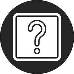 Question Mark Glyph Circle Icon