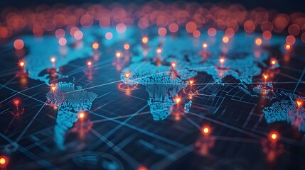 image focusing on the theme of cybersecurity within a digital network A firewall is visualized as a protective barrier around sensitive data, represented by fortified nodes and encryp