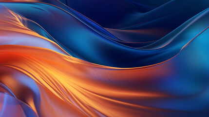 Abstract fluid 3d render flying silk cloth curtain