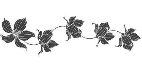Stencils Floral pattern vector illustration