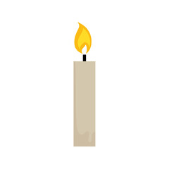 Candle with burning flame