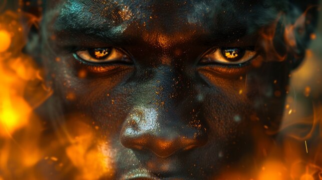 dramatic portrait of a man in a low key