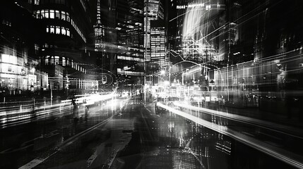 Cityscapes: Comprises photographs of city lights, streets, landmarks, buildings, and urban environments