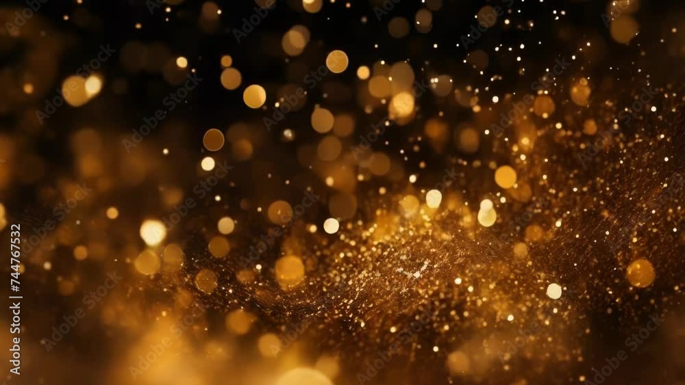 Poster a close up shot of a shimmering gold glitter background. perfect for adding a touch of glamour to an