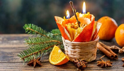 orange christingle is a symbolic object used in the advent christmas and epiphany services of many christian denominations - obrazy, fototapety, plakaty