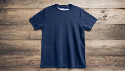 plain navy blue tshirt mockup design front view