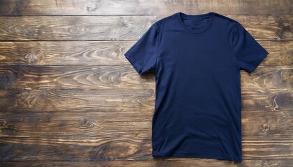 plain navy blue tshirt mockup design front view - obrazy, fototapety, plakaty