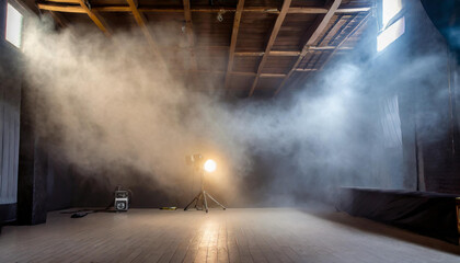 smoke, smoke screen, dark background, studio