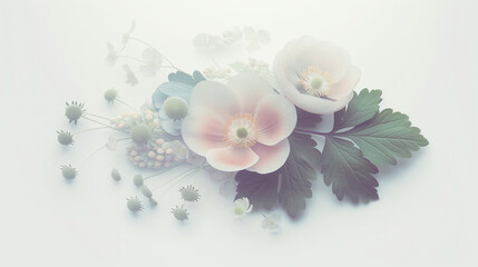 Soft pastel floral arrangement background