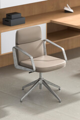 3D render Office chair in office interior . modern office work