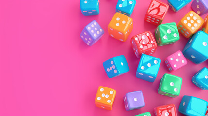 Colorful background. April fool's day background. April fool font per dice background. 
