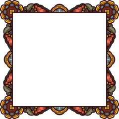 Vintage frame flower 