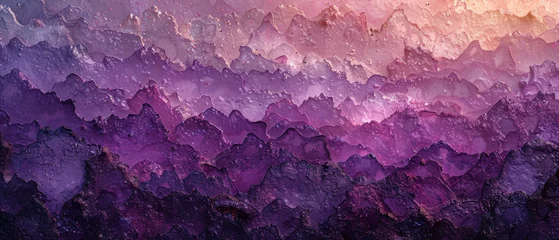 Türaufkleber Abstract Painting of Purple Mountains © Daniel