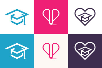 Smart study design element vector icon collection with creative idea - obrazy, fototapety, plakaty