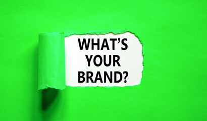 Branding and what is your brand symbol. Concept words What is your brand on beautiful white paper. Beautiful green paper background. Business branding what is your brand concept. Copy space.