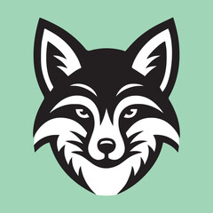 Cute fox mascot simple cartoon logo vector illustration vintage design