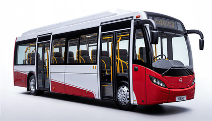  A sleek and efficient public transportation bus with a modern design and comfortable seating - obrazy, fototapety, plakaty